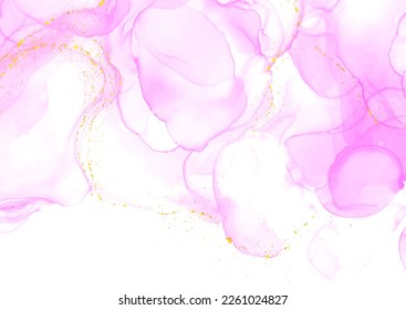 Elegant hand painted pink alcohol ink background