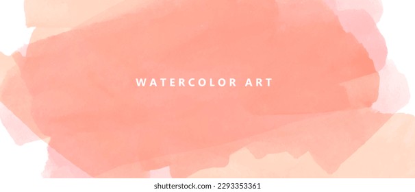 Elegant hand painted  texture. Watercolor, ink vector background  with white,  pink, orange, yellow  beige for cover, invitation template, wedding card, menu design. 