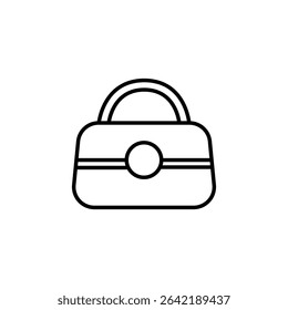 Elegant Handbag Outline Depicting Fashion And Accessory Concepts