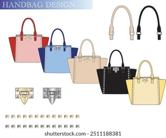 Elegant Handbag Sketch - Fashionable Women's Accessories Illustration