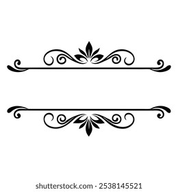 Elegante juego de divisores de texto negro dibujado a mano: Colección de divisores decorativos minimalistas.Descubra es una hermosa colección de elegantes divisores de texto negros dibujados a mano, perfectos para mejorar documentos.