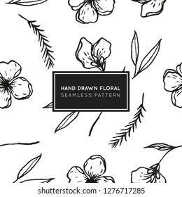 Elegant Hand-Drawn Floral Seamless Pattern