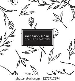 Elegant Hand-Drawn Floral Seamless Pattern