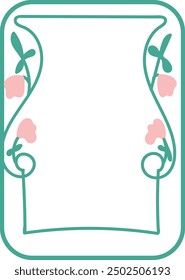 Elegant hand-drawn green motifs in Art Nouveau and Victorian Art Deco styles, provided in an easily editable vector format.