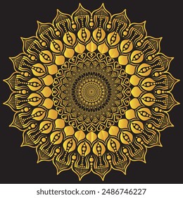 Elegant Hand-Drawn Mandala Design in EPS: High-Quality Vector Art for Your Design Needs