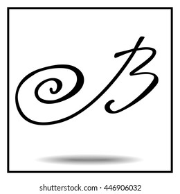 Elegant handmade alphabet