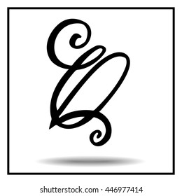 Elegant handmade alphabet