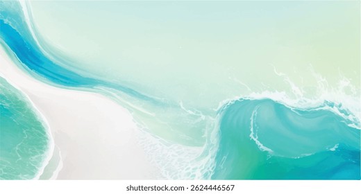 Elegant hand-painted sea-inspired texture in soft blue and green watercolor tones. Perfect for minimalist and natural-themed creative projects.
