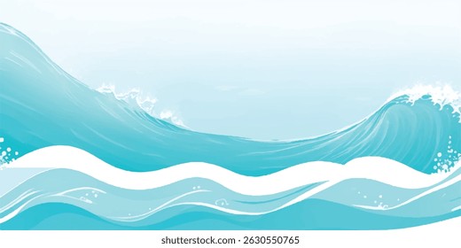 Elegant hand-painted sea-inspired texture in soft blue and green watercolor tones. Perfect for minimalist and natural-themed creative projects.

