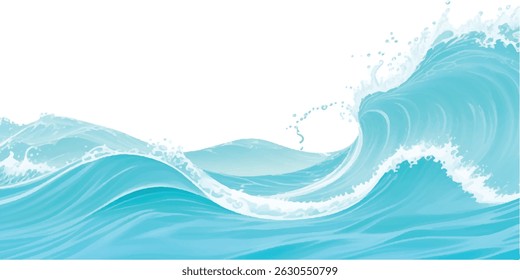 Elegant hand-painted sea-inspired texture in soft blue and green watercolor tones. Perfect for minimalist and natural-themed creative projects.
