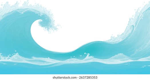 Elegant hand-painted sea-inspired texture in soft blue and green watercolor tones. Perfect for minimalist and natural-themed creative projects.
