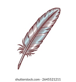 Elegant Handwriting with a Vintage Feather Quill Pen on Old Paper