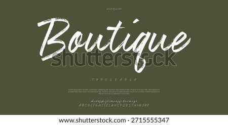 Elegant hand-written script font with a classy boutique and fashion branding feel.