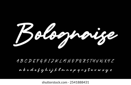 Elegant Handwritten Script Font design vector. Calligraphy Lettering typeface letters Uppercase Lowercase