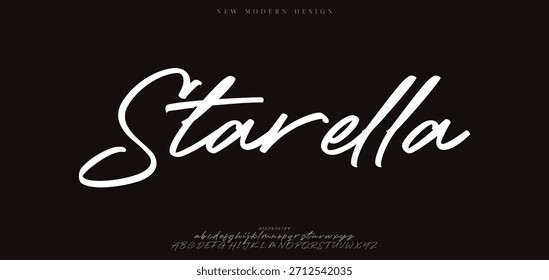 Elegant handwritten script with a smooth, flowing luxury aesthetic.