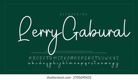 Elegant handwritten welcome script in black on white background 
