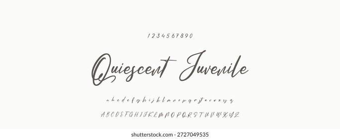 Elegante guion de bienvenida escrito a mano en negro sobre fondo blanco