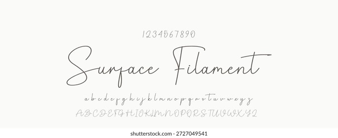 Elegante guion de bienvenida escrito a mano en negro sobre fondo blanco