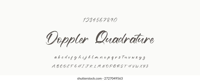 Elegante guion de bienvenida escrito a mano en negro sobre fondo blanco