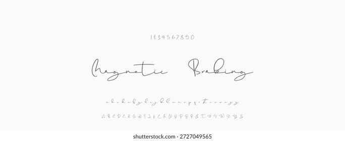 Elegante guion de bienvenida escrito a mano en negro sobre fondo blanco