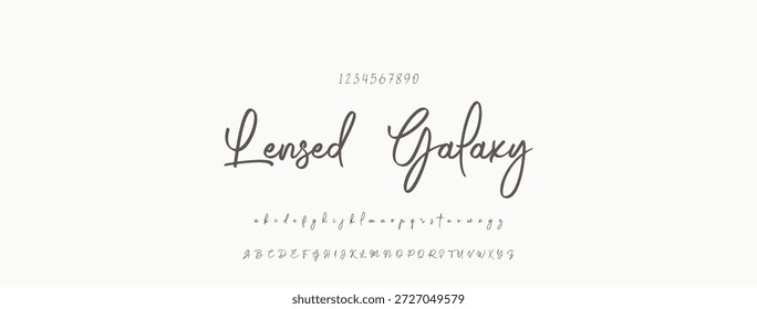 Elegante guion de bienvenida escrito a mano en negro sobre fondo blanco