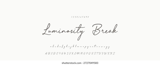 Elegante guion de bienvenida escrito a mano en negro sobre fondo blanco