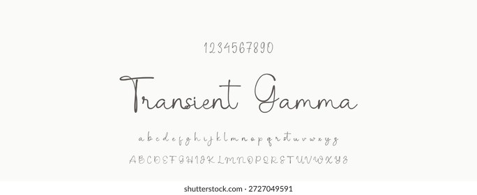 Elegante guion de bienvenida escrito a mano en negro sobre fondo blanco
