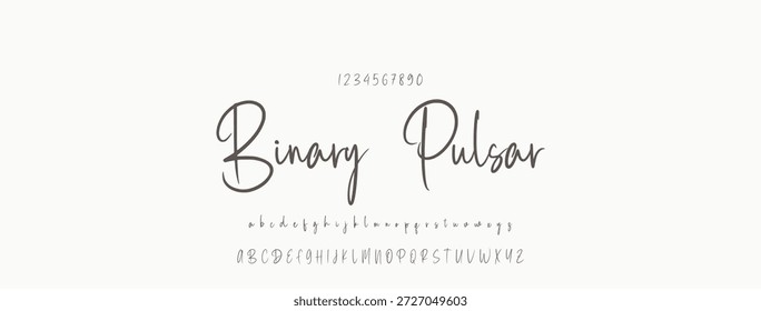 Elegante guion de bienvenida escrito a mano en negro sobre fondo blanco
