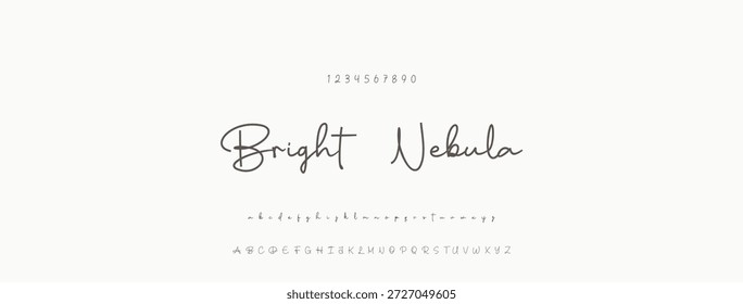 Elegante guion de bienvenida escrito a mano en negro sobre fondo blanco