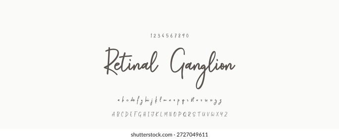 Elegante guion de bienvenida escrito a mano en negro sobre fondo blanco