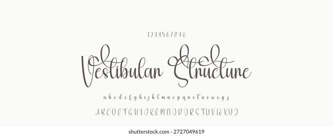 Elegante guion de bienvenida escrito a mano en negro sobre fondo blanco