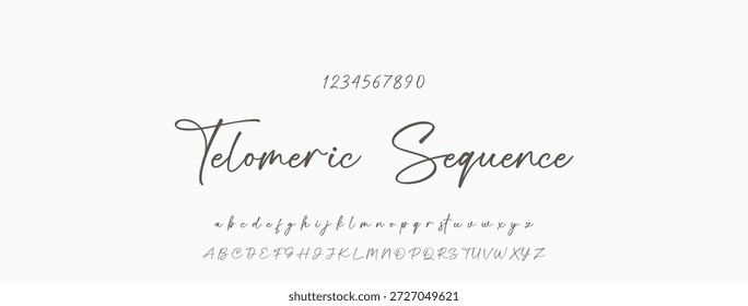 Elegante guion de bienvenida escrito a mano en negro sobre fondo blanco