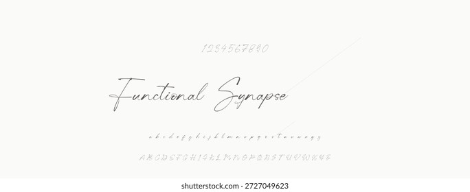 Elegante guion de bienvenida escrito a mano en negro sobre fondo blanco