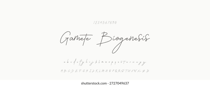 Elegante guion de bienvenida escrito a mano en negro sobre fondo blanco