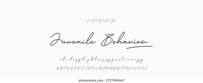 Elegante guion de bienvenida escrito a mano en negro sobre fondo blanco