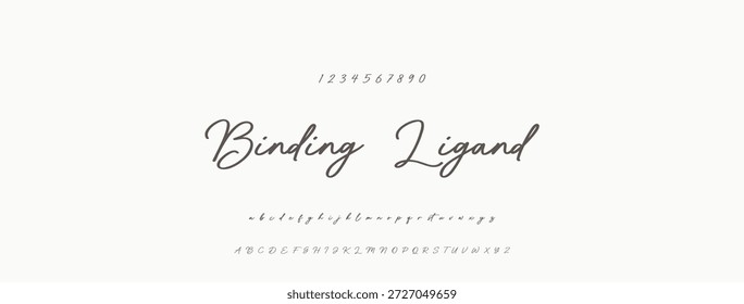 Elegante guion de bienvenida escrito a mano en negro sobre fondo blanco