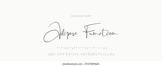 Elegante guion de bienvenida escrito a mano en negro sobre fondo blanco