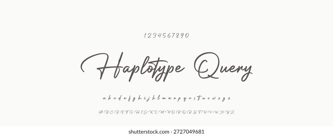Elegante guion de bienvenida escrito a mano en negro sobre fondo blanco