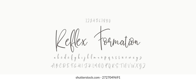 Elegante guion de bienvenida escrito a mano en negro sobre fondo blanco
