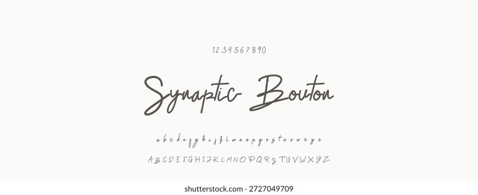 Elegante guion de bienvenida escrito a mano en negro sobre fondo blanco