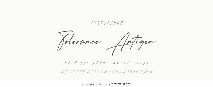 Elegante guion de bienvenida escrito a mano en negro sobre fondo blanco