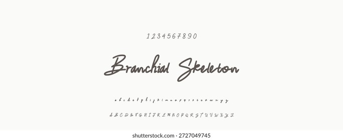 Elegante guion de bienvenida escrito a mano en negro sobre fondo blanco