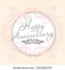 elegant happy anniversary card vector illustration template. good for presentation template, wedding,anniversary,birthday,ceremony,congratulation card,certificate,school,university, ground breaking