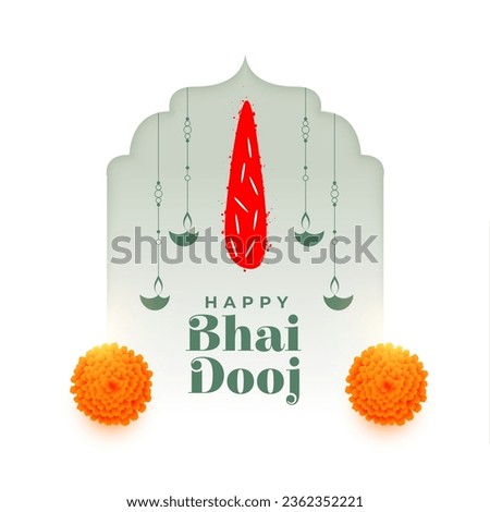 elegant happy bhai dooj greeting background for sibling affection vector Stock photo © 