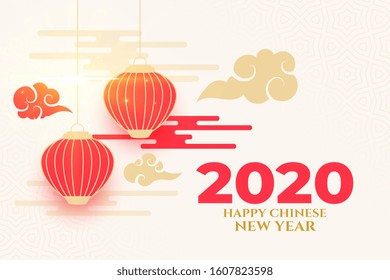 elegant happy chinese new year design in traditional style