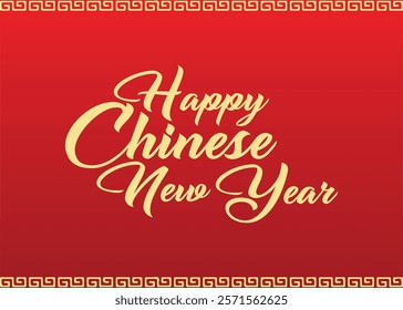 Elegant 'Happy Chinese New Year' text vector designs with calligraphy styles, gold accents, and festive red backgrounds. Perfect for greeting cards, banners, and celebration decorations!