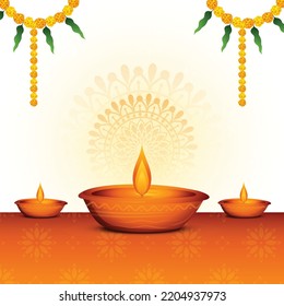 Elegant happy diwali decorative celebration colorful card design