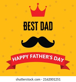 Elegant happy fathers day background Vector Illustration
