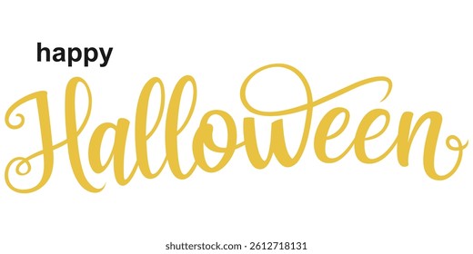 Elegant Happy Halloween Typography Design in Script Font