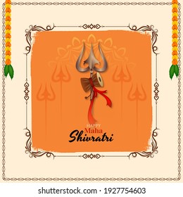 Elegant Happy Maha Shivratri hindu festival background
